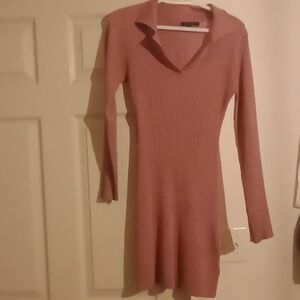 Women's Stretchy Pink Cotton dress Size Large